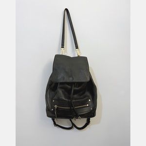 Milly Black Leather Backpack